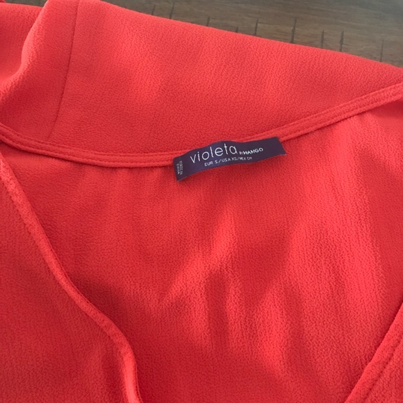 Violeta - Red Flutter Sleeve Button-Up Dress - Picture 13 of 13